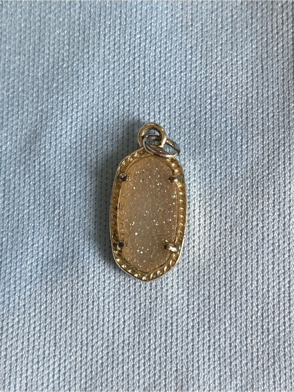 Kendra Scott Gold-Tone Sparkling Cream Pendant